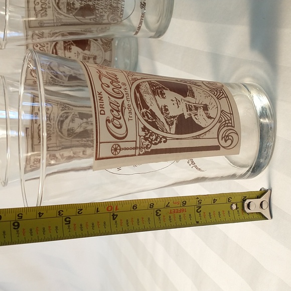 Set of 6 Coca Cola 16oz Archives Flair Glasses Vintage - Picture 7 of 7